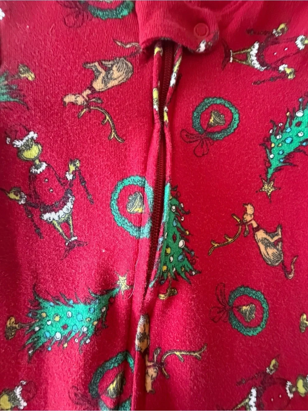 Carter’s Grinch Christmas Footed Pajamas 12M